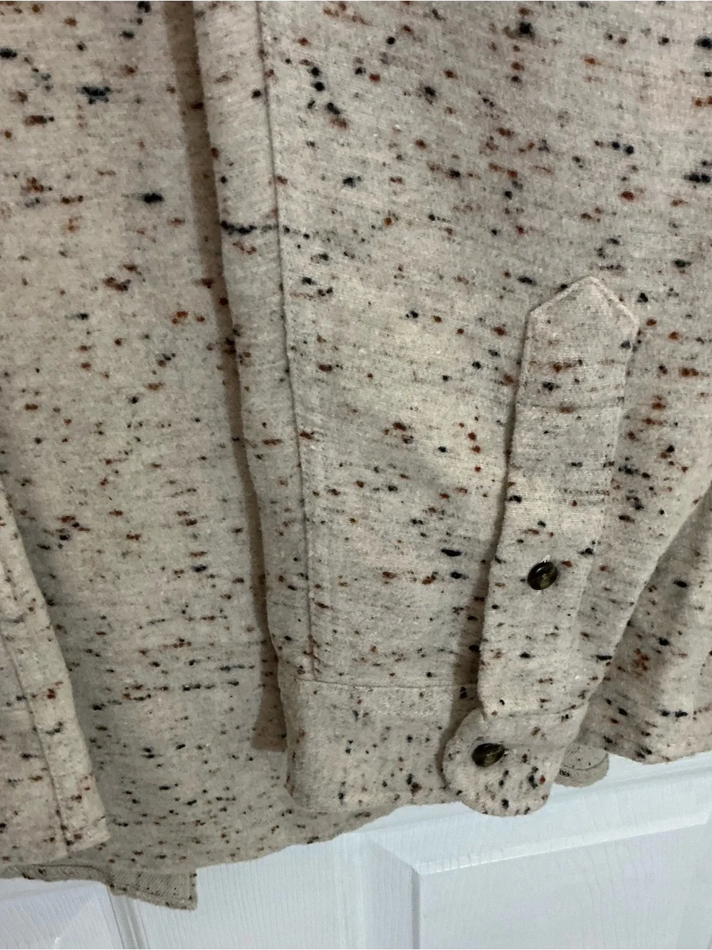 J.Crew Donegals Tweed Fleece Overshirt Shirt Jacket Oatmeal Men's Large L NWT